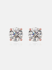 Halo Moissanite Stud Earrings-3CT Each