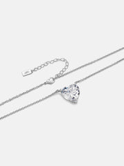 Heart Cut Moissanite Solitaire Adjustable Necklace