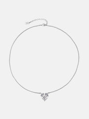 Heart Cut Moissanite Solitaire Adjustable Necklace