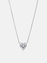 Heart Cut Moissanite Solitaire Adjustable Necklace