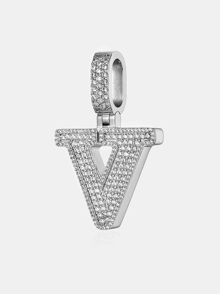 Custom Made V Moissanite Pendant