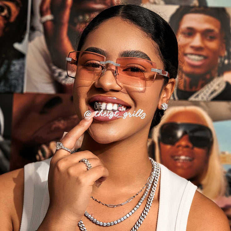 Star & Lip On Cap Grillz