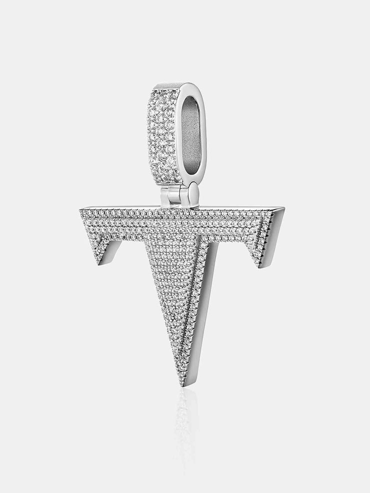 Custom Made T Moissanite Pendant