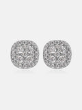 Double-layer Full Iced Moissanite Square Earrings