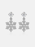 Snowflake Dangle Moissanite Stud Earrings