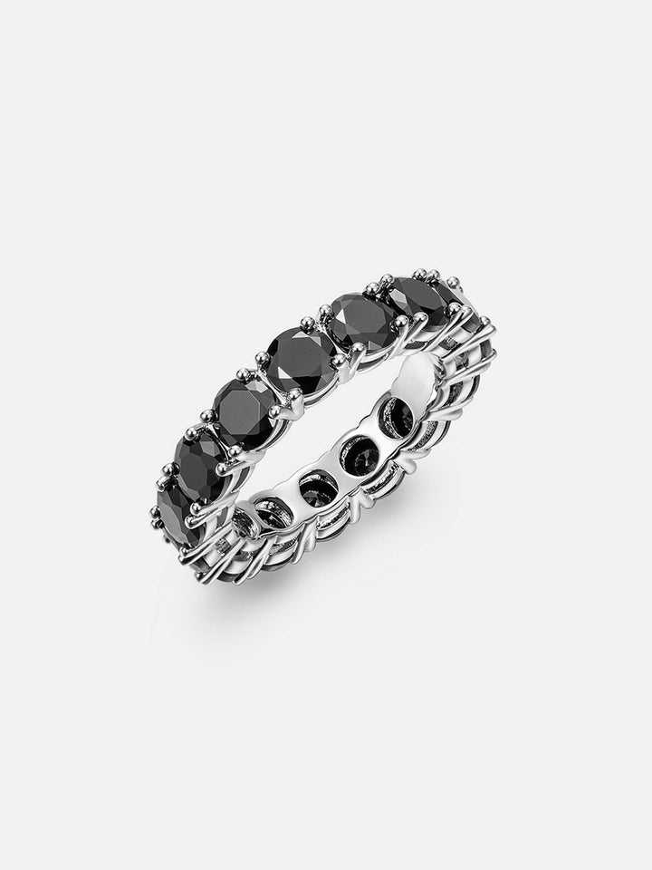 5mm Black Moissanite Eternity Ring