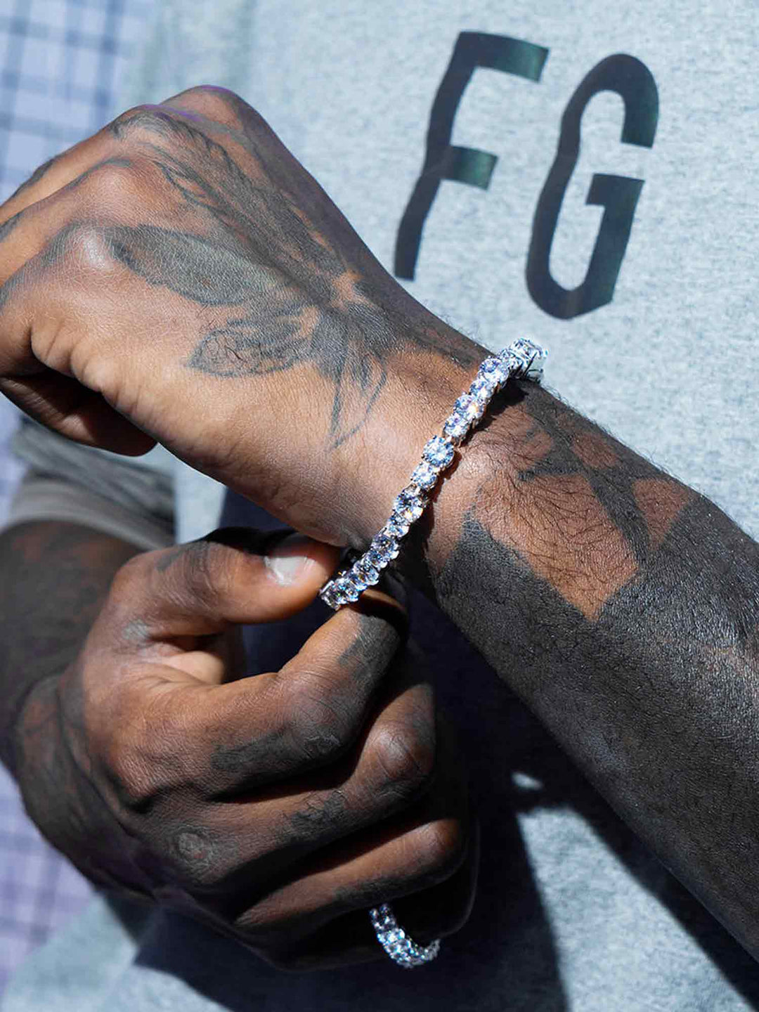 925 Sterling Silver Moissanite Tennis Bracelet