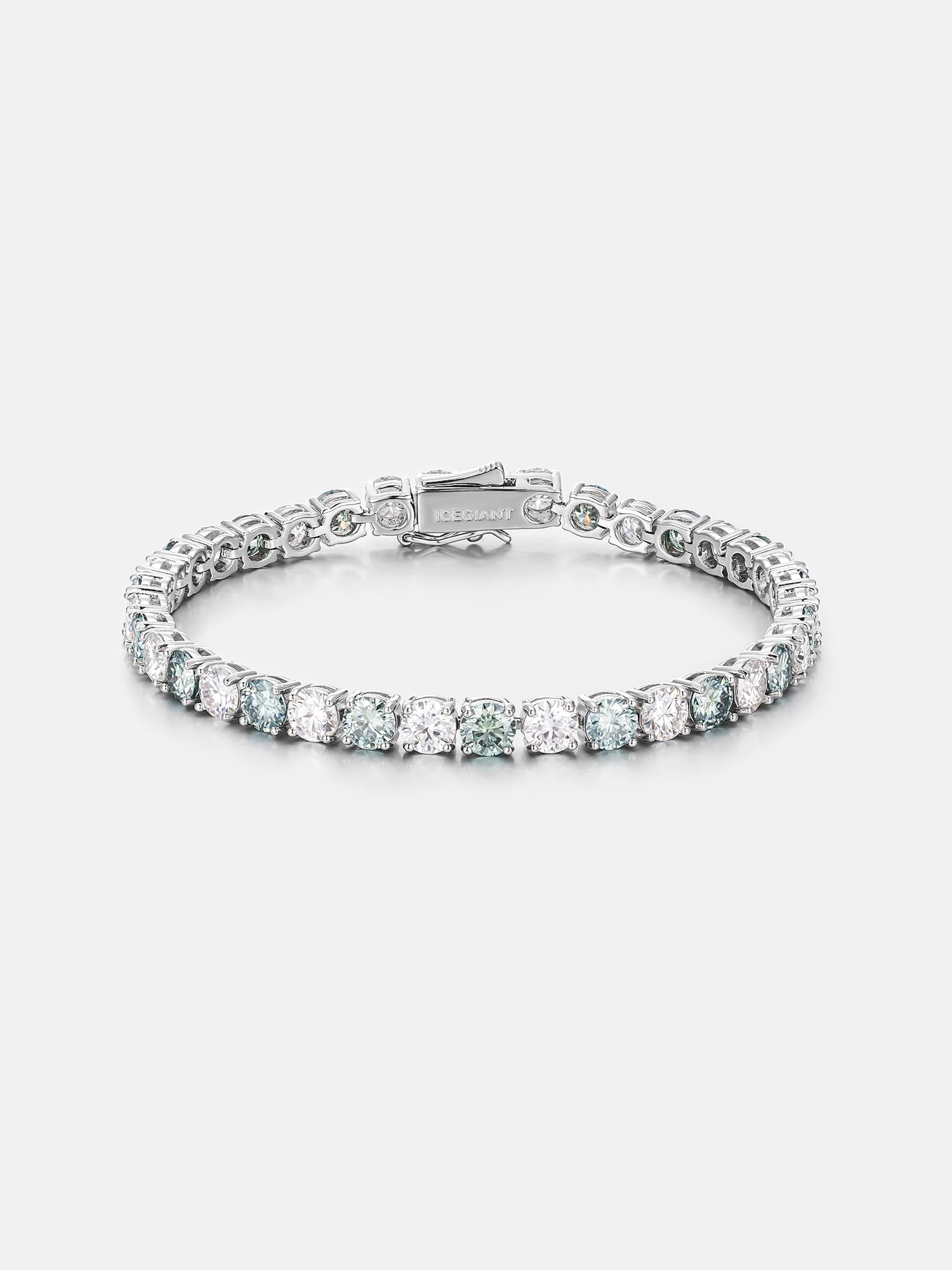 Blue & White Moissanite Tennis Chain Or Bracelet