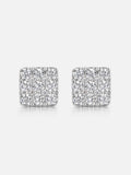 Square Mosaic Set Moissanite Earrings