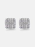 Mixed Size Moissanite Square Cluster Earrings