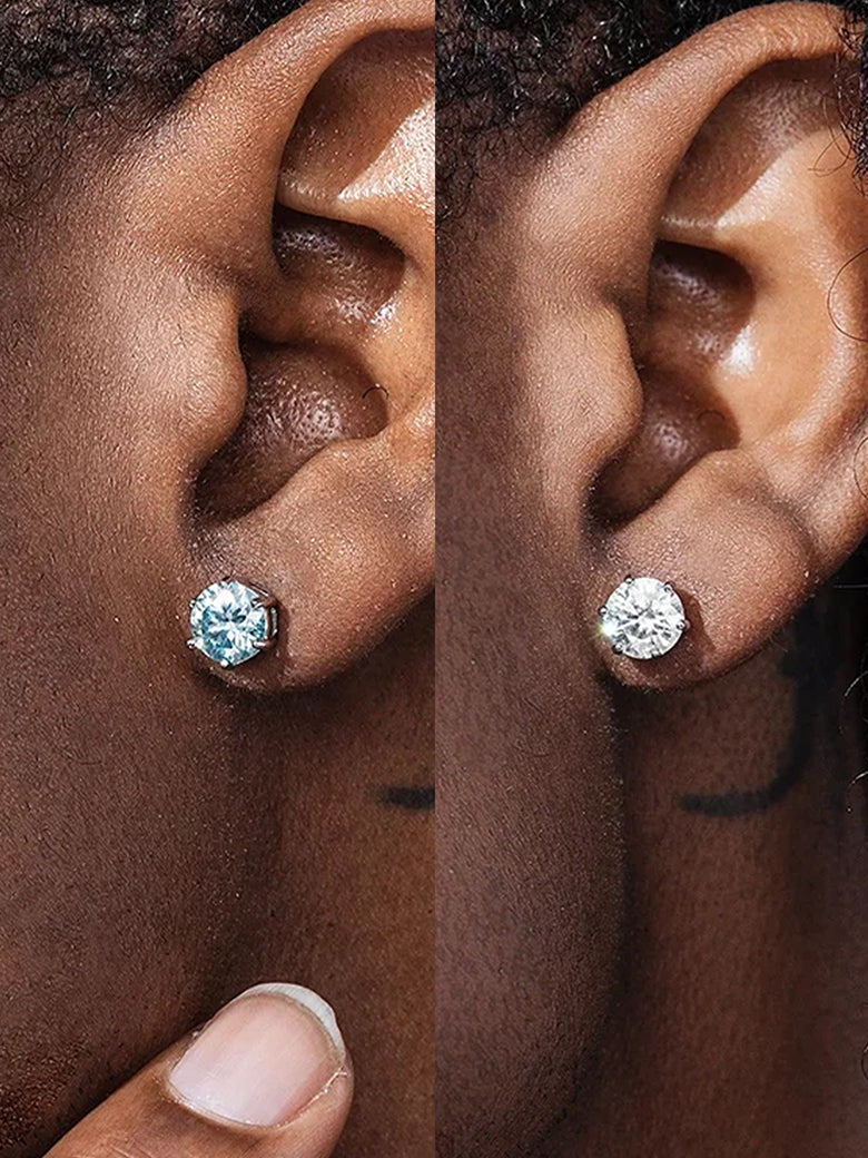 $69 Get 2 Pairs Certified Moissanite Stud Earrings
