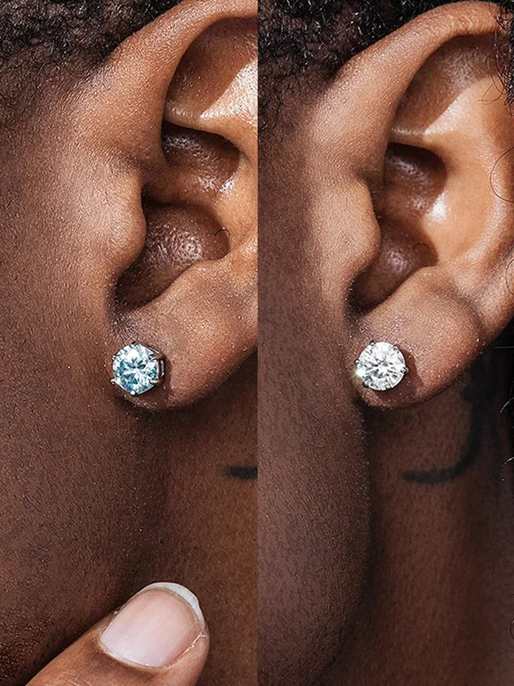 $69 Get 2 Pairs Certified Moissanite Stud Earrings