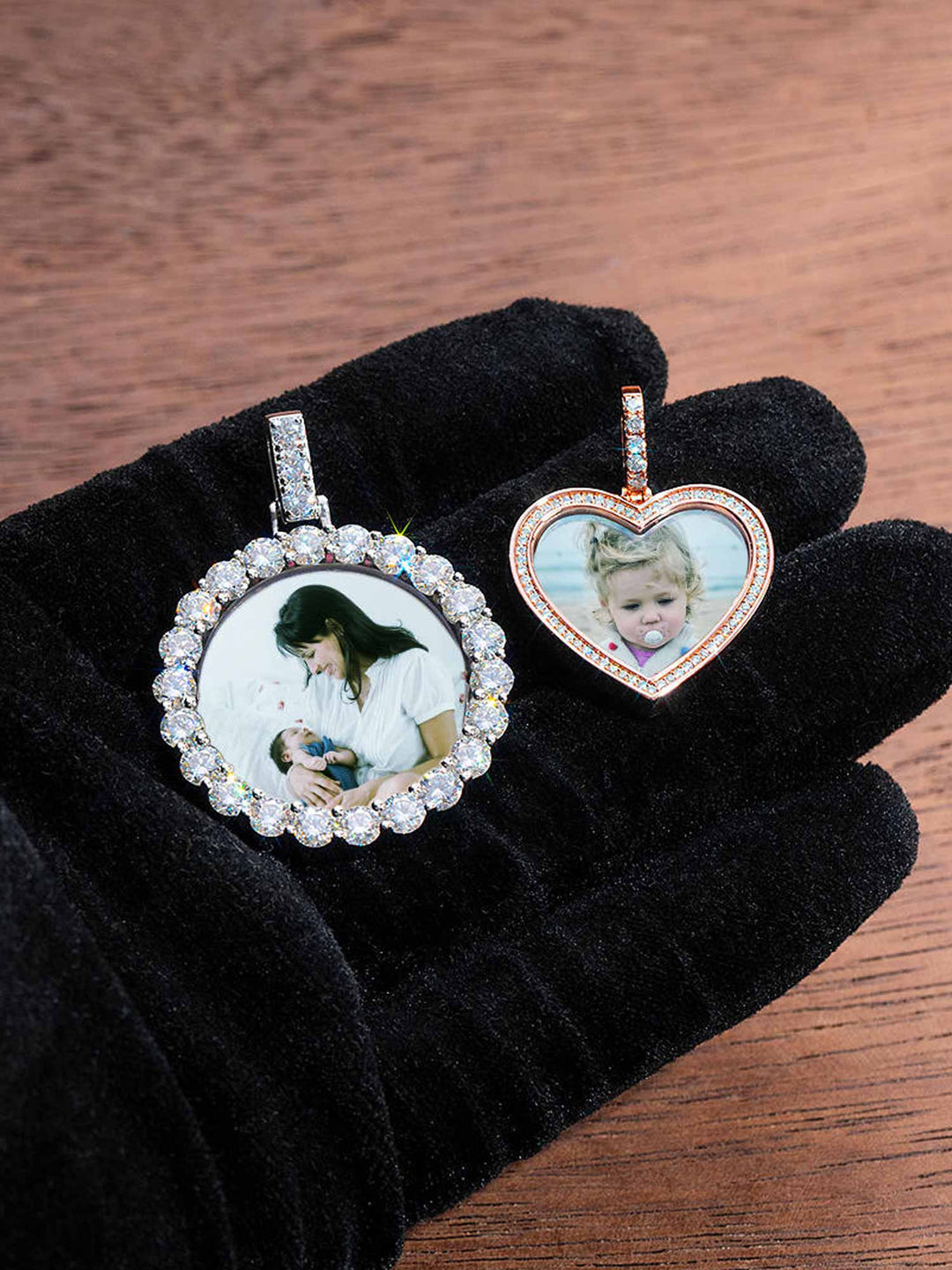 925 Sterling Silver Custom Heart Shaped Picture Pendant