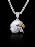 Moissanite Enamel Eagle Pendant