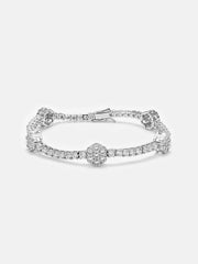 S925 Moissanite Cluster Hexagon Tennis Bracelet