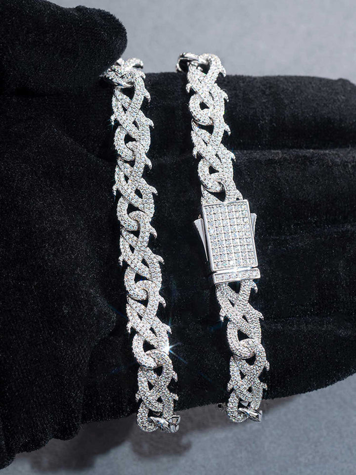 S925 Moissanite Crown of Thorns Chain or Bracelet