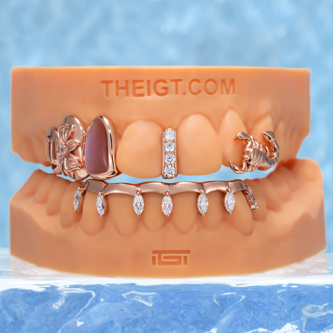 "Scorpio Peony" Marquise Bar Set