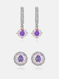 $139 Get Total Two Pairs Of Rainbow Moissanite Earrings