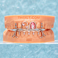 Enamel & Moissanite Pink Bunny Custom Grillz
