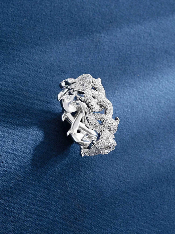 Solid Gold Diamond Crown of Thorns Ring - deposit
