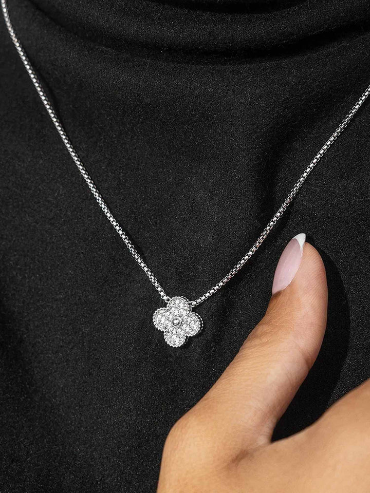 S925 Moissanite Four Leaf Clover Chain
