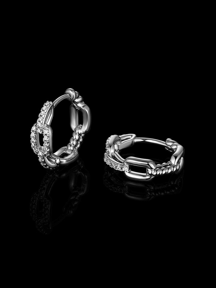 S925 Moissanite Mariner Link Earrings
