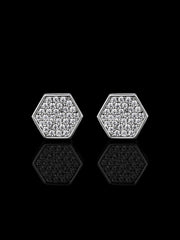 S925 Hexagonal Nut Stud earrings