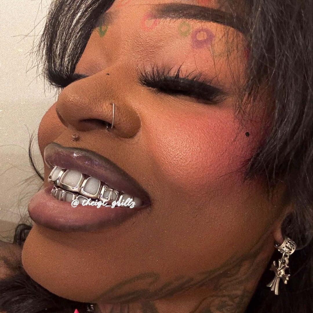 Double Cross Open Face Grillz