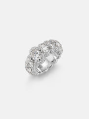 S925 Moissanite Oval Cut Iced Out Ring