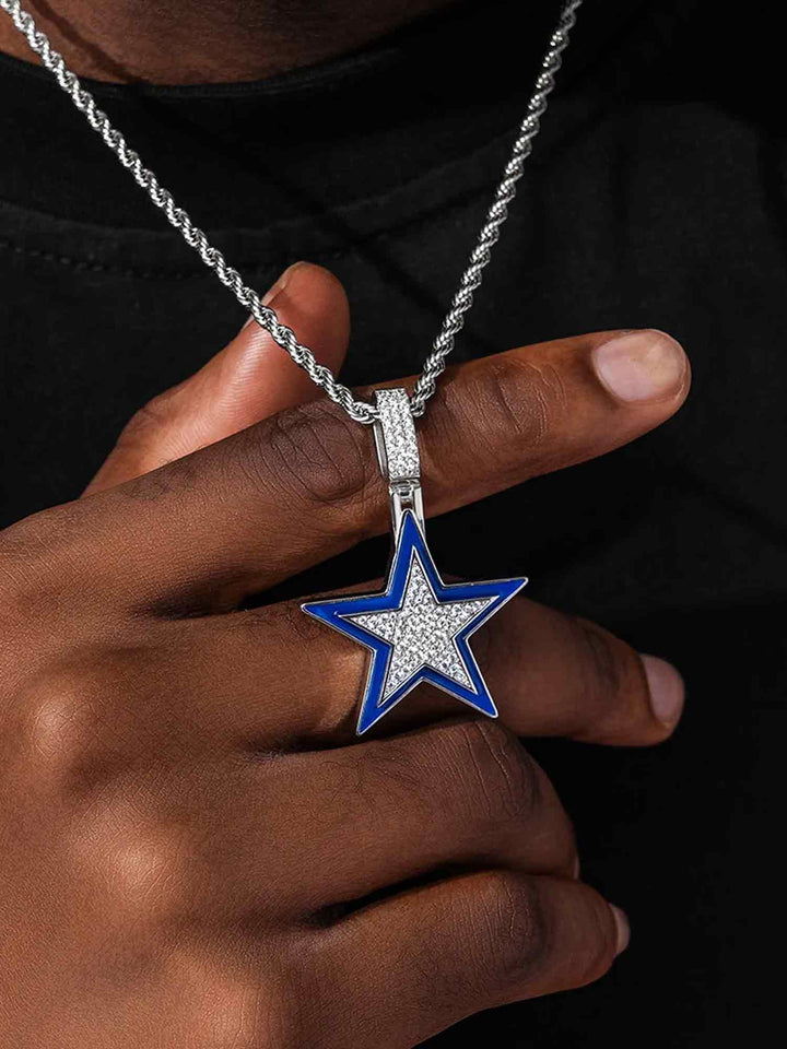 Moissanite Pentagram Pendant