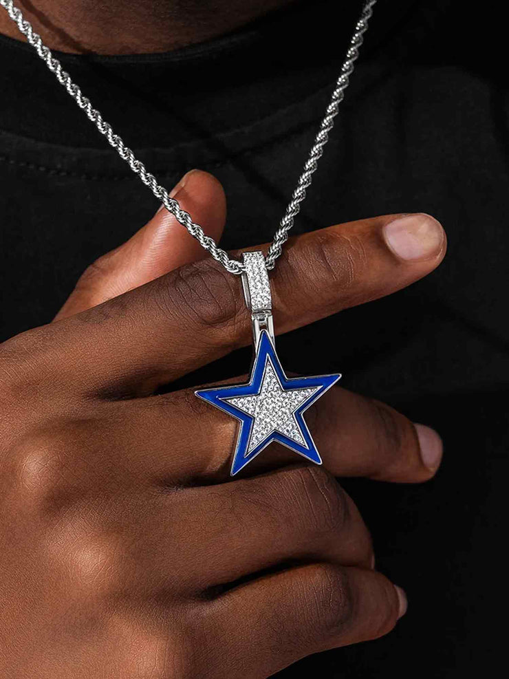 Moissanite Pentagram Pendant