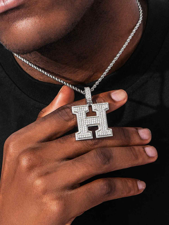 Custom Made H Moissanite Pendant