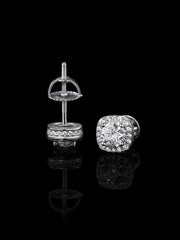 S925 Moissanite Micro Square Stud Earrings