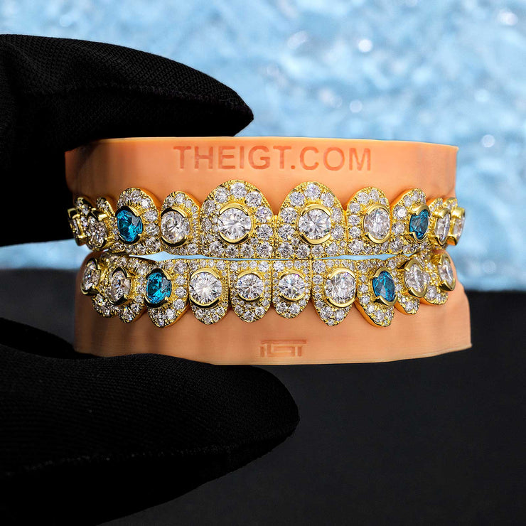 Honeymoon Set Round Cut Diamond Grillz