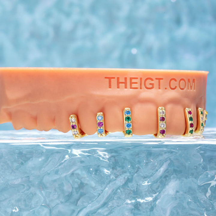 Single Row Diamond Bar Grillz