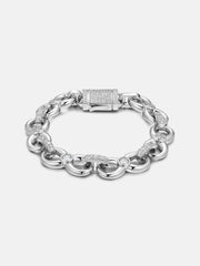 12MM Miami Infinity Bracelet With Moissanite Clasp