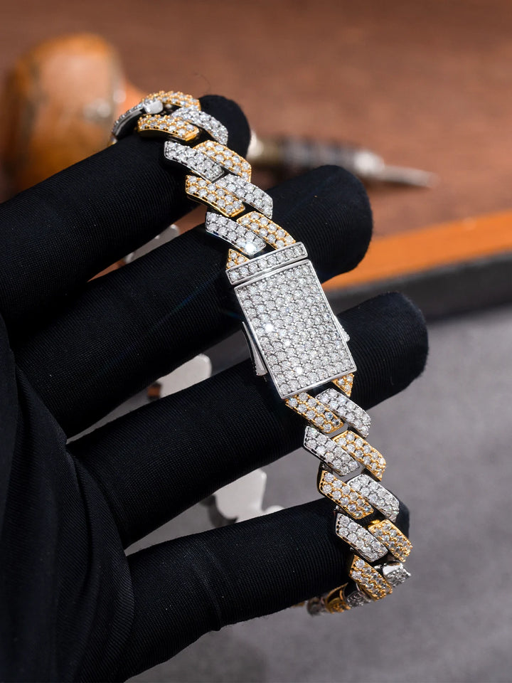 Custom Letters Prong Cuban Bracelet
