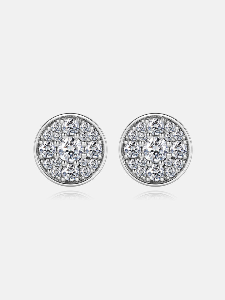 Mixed Size Double Layer Moissanite Stud Earrings