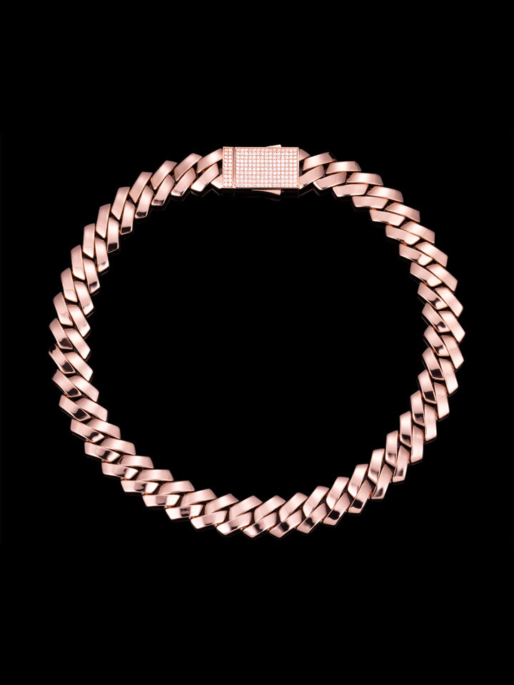Made To Order 20mm Plain Prong Link Chain with Iced Clasp