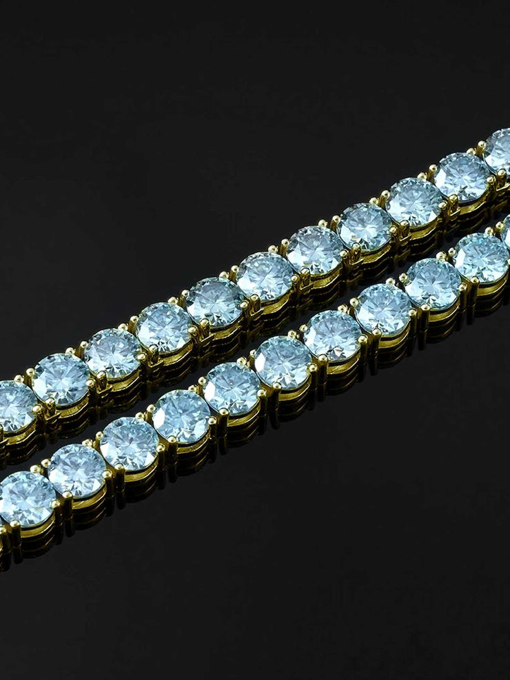 Rare Blue Moissanite Tennis Bracelet