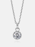 1CT Moissanite Solitaire Adjustable Necklace