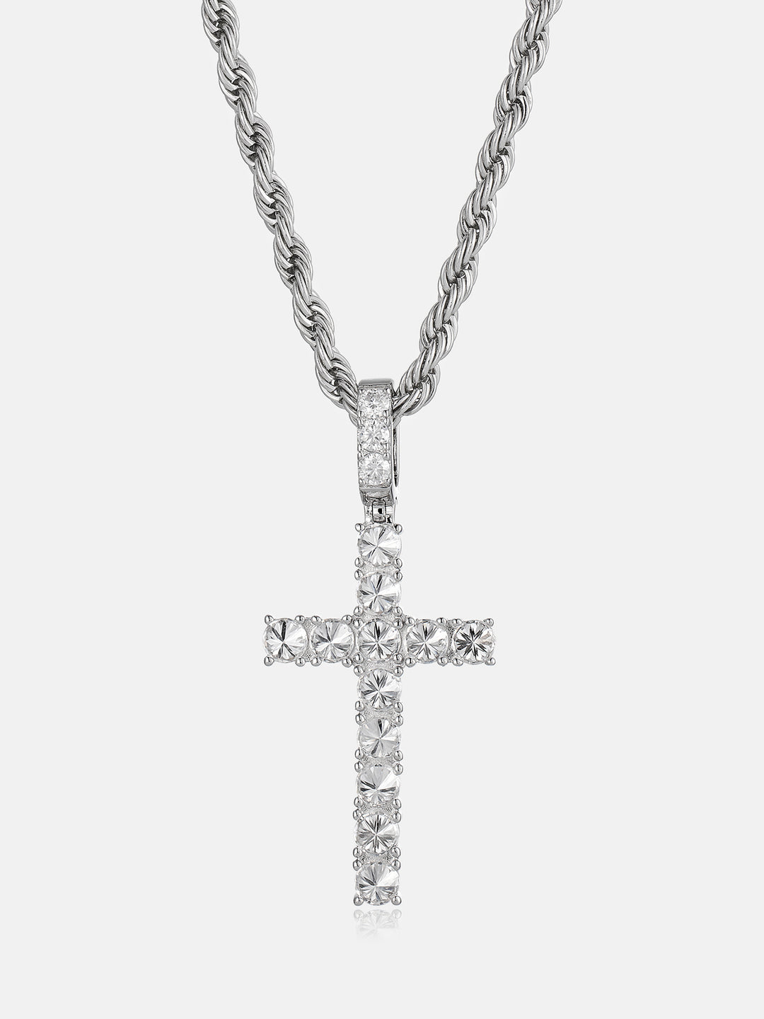 Ctw Reverse 2.1 CTW Moissanite Cross Pendant | Avant-Garde Reverse Set Jewelry ...