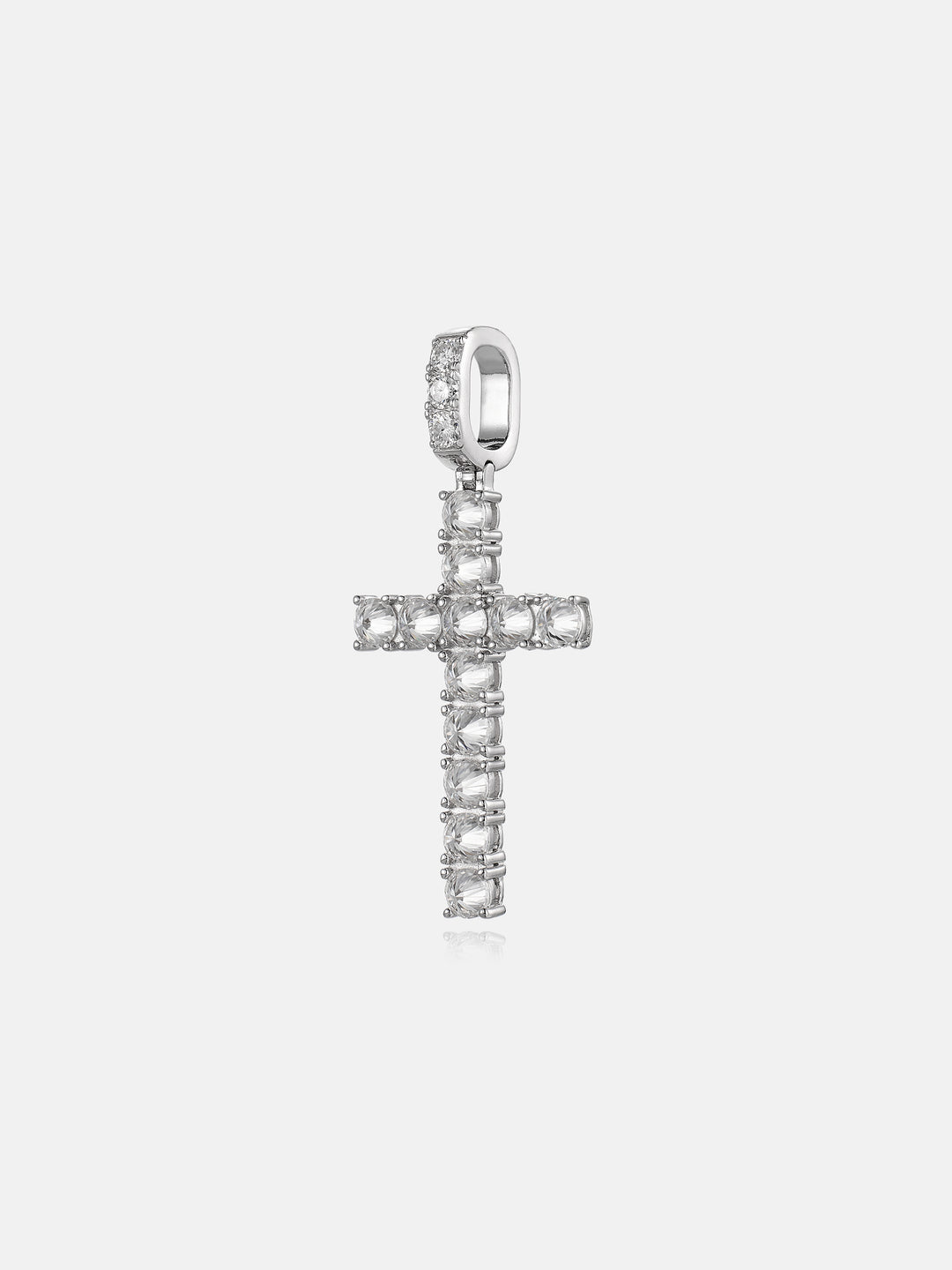 2.1CTW Reverse Set Moissanite Cross Pendant