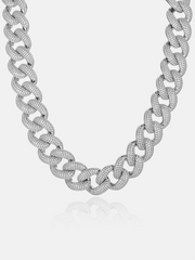 20mm Four Rows Moissanite Cuban Link