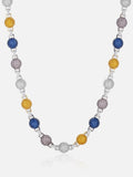 14MM Colored Gem Moissanite Round Ball Trouser Chain