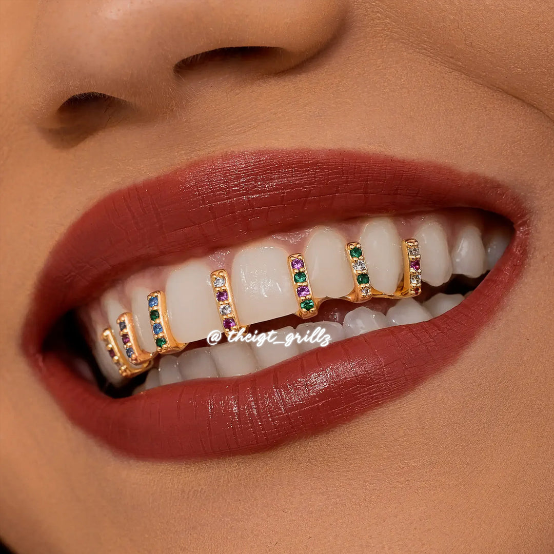 Single Row Diamond Bar Grillz