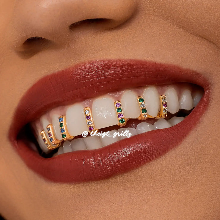 Single Row Diamond Bar Grillz