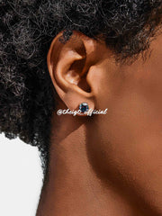 1CT Fancy Green Moissanite Stud Earrings