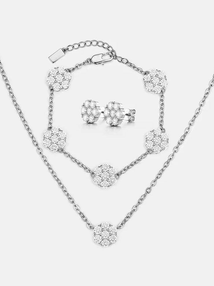 Moissanite Cluster Hexagon Set[3PCS/SET]