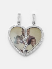 Custom Broke Heart Photo Pendant